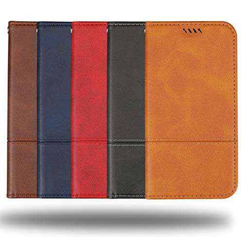 Acase mall Galaxy A01 Core/M01 Core PU Leather Wallet Case Galaxy A01 Core case Simple Wallet Cover with Card Holder Vegan Leather Case Retro PU Leather Flip Case, Galaxy A01 Core/M01 Core Khaki 1