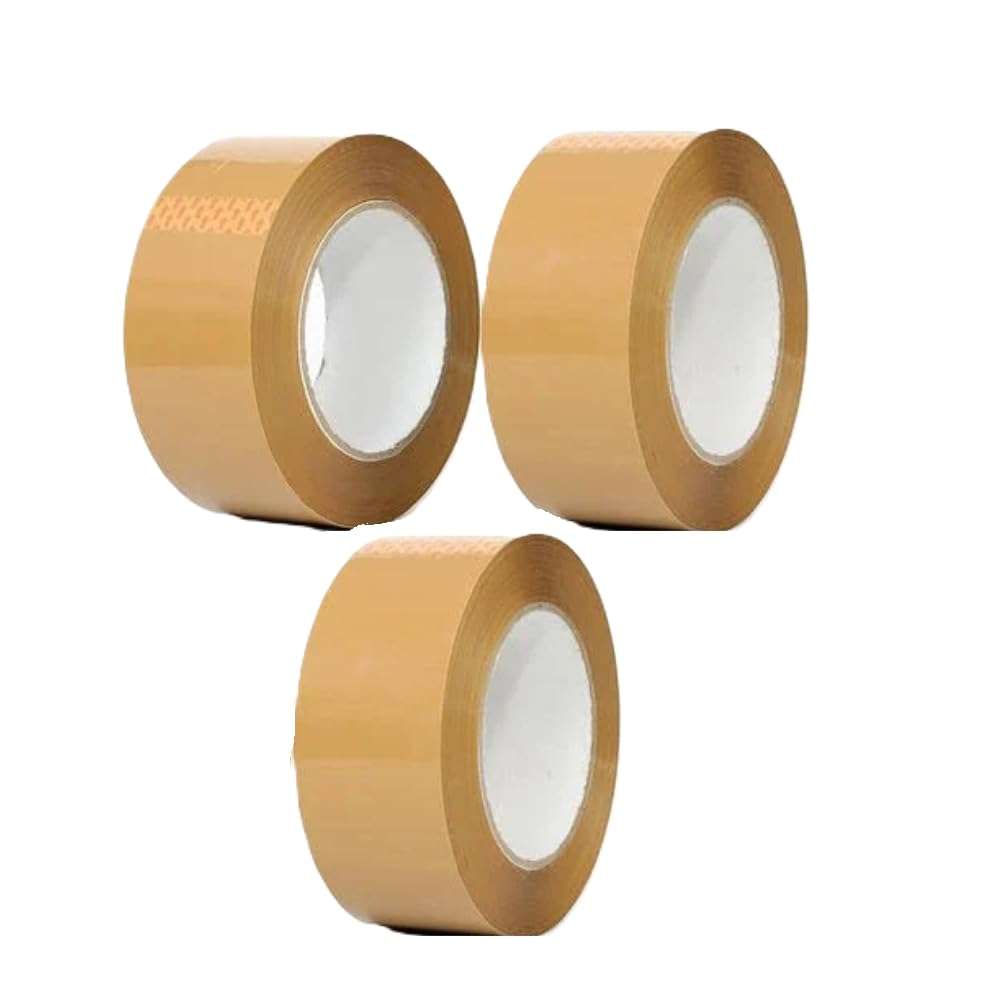 Packing Tape, Brown, 2 Inch × 50 Meters (Pack of 3) | Strong Adhesive Carton Sealing Tape for Packaging, Shipping, E-Commerce, Office & Home Use 1