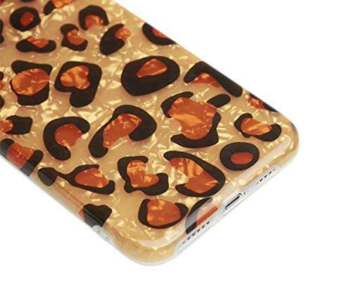 HolaStar for iPhone X/Xs Leopard Print Case, Lightweight Translucent Chic Pattern Soft Cell Phone Cover for Girl Women 3