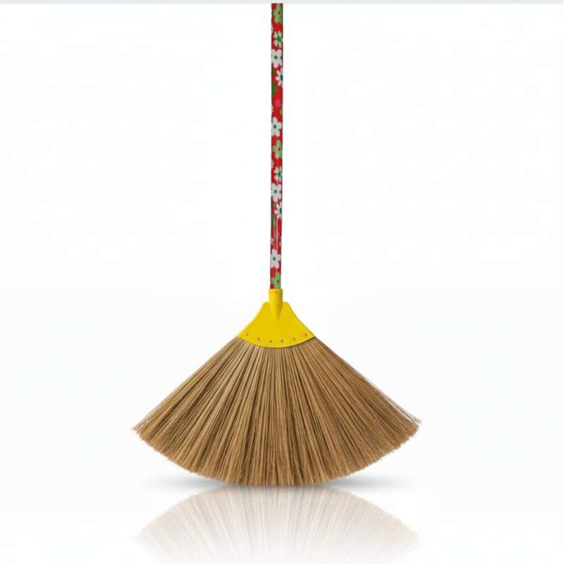 Burma Broom, Less Dust, Wooden Broomstick Jhadu for Home Cleaning with Long Handle (1)