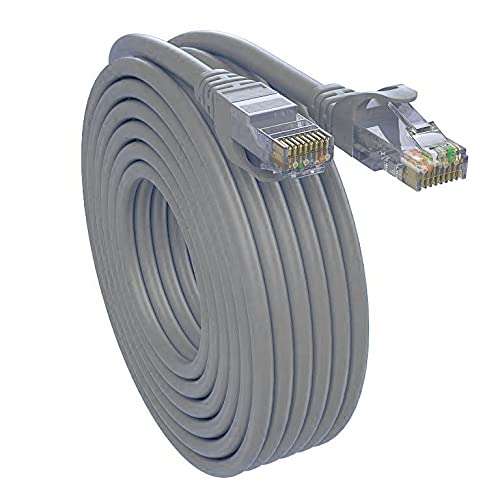 Sadow 100M High Speed cat6 Cable,cat6 LAN Cable,ethernet Cable,Network Cable Internet Cable rj45 Cable LAN Wire High Speed Patch Computer Cord Gigabit Category 6 Wires for Modem,Router,LAN ADSL-Grey 1