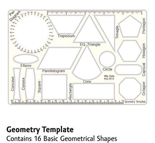 KHYATI Pro circle-25 Circles, Circle Master-35 Circles, Hyperbola Parabola, Geometry Template (16 Shapes), Set Square Big & Small Drafting Scale Ruler- Architect, Engineering/Other Students- Set of 6 4