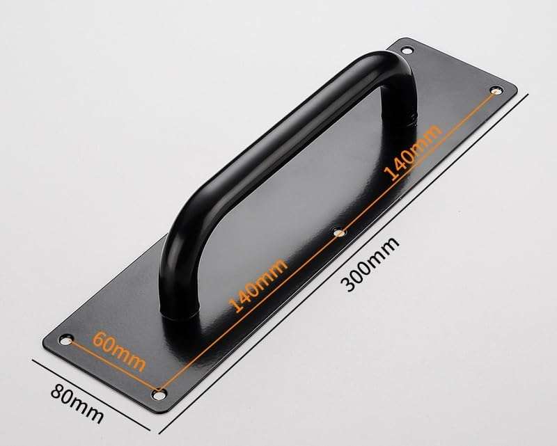 SUYA 12 Inches Push Pull Door Handles Premium Commercial Sliding Barn Door Handle Pull and Push Plate for Front/Back Door/Mark/Restaurant/High Traffic Areas,Matte Black (2pcs) 2