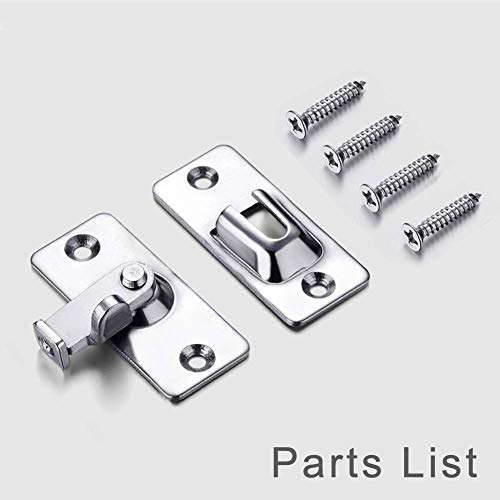 90 Degree Right Angle Door Lock Buckle Lock Bolt Lock cam Lock for Door and Window Sliding Lock bar Bolt barn Sliding Door Lock Sliding Latch 5