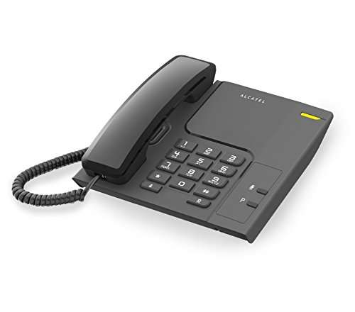 Alcatel T-26 Black Corded Landline Phone With Wall Mountable & Visual Call Indicator Supported By Radial Key, Flash, Mute & Pause Function 1