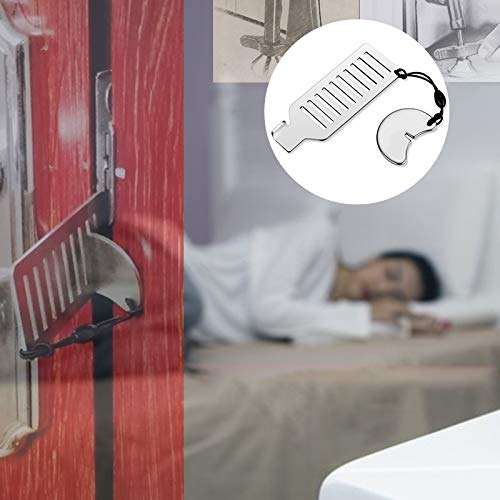 oenbopo Home Security Door Lock,Portable Travel Door Lock Punch-Free Hotel Apartment for More Safety and Privacy 2