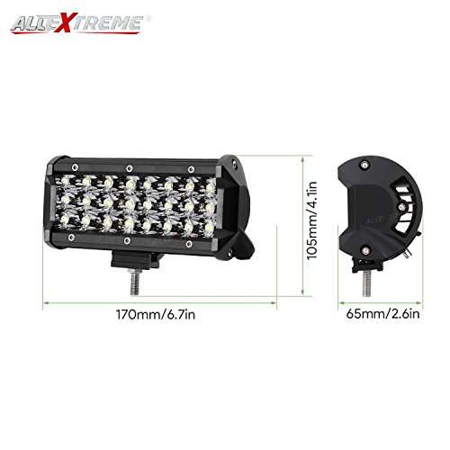 Allextreme EX24F058 Heavy Duty Upgraded Version 24 Led Fog Light/Work Light Bar Spot Beam Off Road Driving Lamp 1 Pcs 72W Cree,Pack Of 1 3