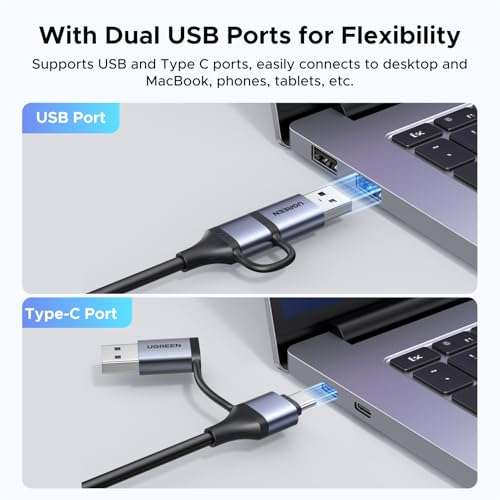 UGREEN 2K@30Hz Video Capture Card HDMI to USB 3.0 and USB C, Full HD 4K 30Hz Input with Low Latency for Capture Video and Audio Recording Compatible with Switch 2/Xbox/PS5/ TV Stick/PC/Camera 6