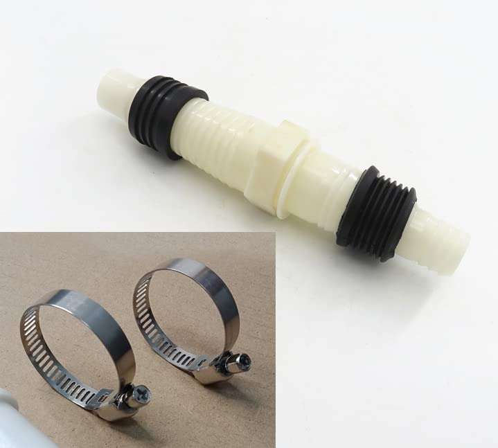 1 Piece Washing Machine Drain Hose Connectors with Hose Clamps Dishwasher Drain Hose Adapter Washer Drain Hose Extension Adapter for 20mm - 32mm Washing Machine Dishwasher Water Hose 2