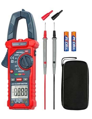 AstroAI Digital Clamp Meter Multimeter 2000 Counts Amp Voltage Tester Auto-ranging with AC/DC Voltage, AC Current, Resistance, Capacitance, Continuity, Live Wire Test, NCV, Blue 1
