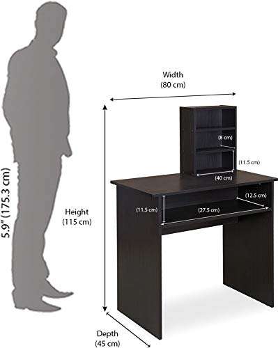Hout Town Engineered Wood Study Table/Computer Desk | Computer Table | kids furniture | study table for students | study table for kids | study table for office| Study room furniture |Desk | Laptop Table | Workstation |(Free Standing, Finish Color - Walnut) 4