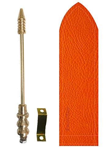 EncoreAuto Golden Car Flag Rod Light with Bracket and Cover (Orange) for All Car Models/Judgement Rod/Corner Rod 1