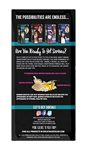 Splat | Tantalizing Teal | Original Complete Kit | Semi-Permanent Hair Dye | Vegan & Cruelty-Free 3