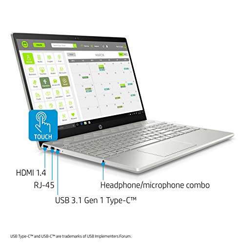 HP Pavilion Laptop, 15.6" Full HD IPS Touchscreen, 10th Gen Intel Core i5-1035G1 Processor up to 3.60GHz, 12GB RAM, 512GB PCIe NVMe SSD, Backlit Keyboard, HDMI, Wireless-AC, Bluetooth, Windows 10 Home 2