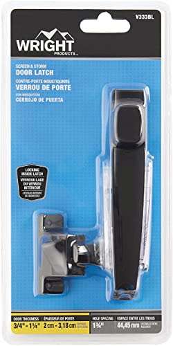Wright Products V333BL Tie Down Push Button Door Latch for Screen and Storm Doors, Black 2