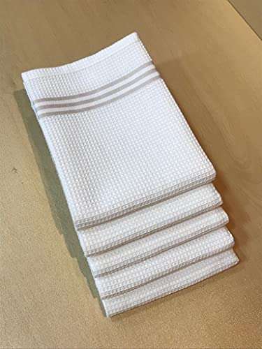 Balaji Impex 100% Cotton Kitchen Towel 5 Pcs Set Beige 1