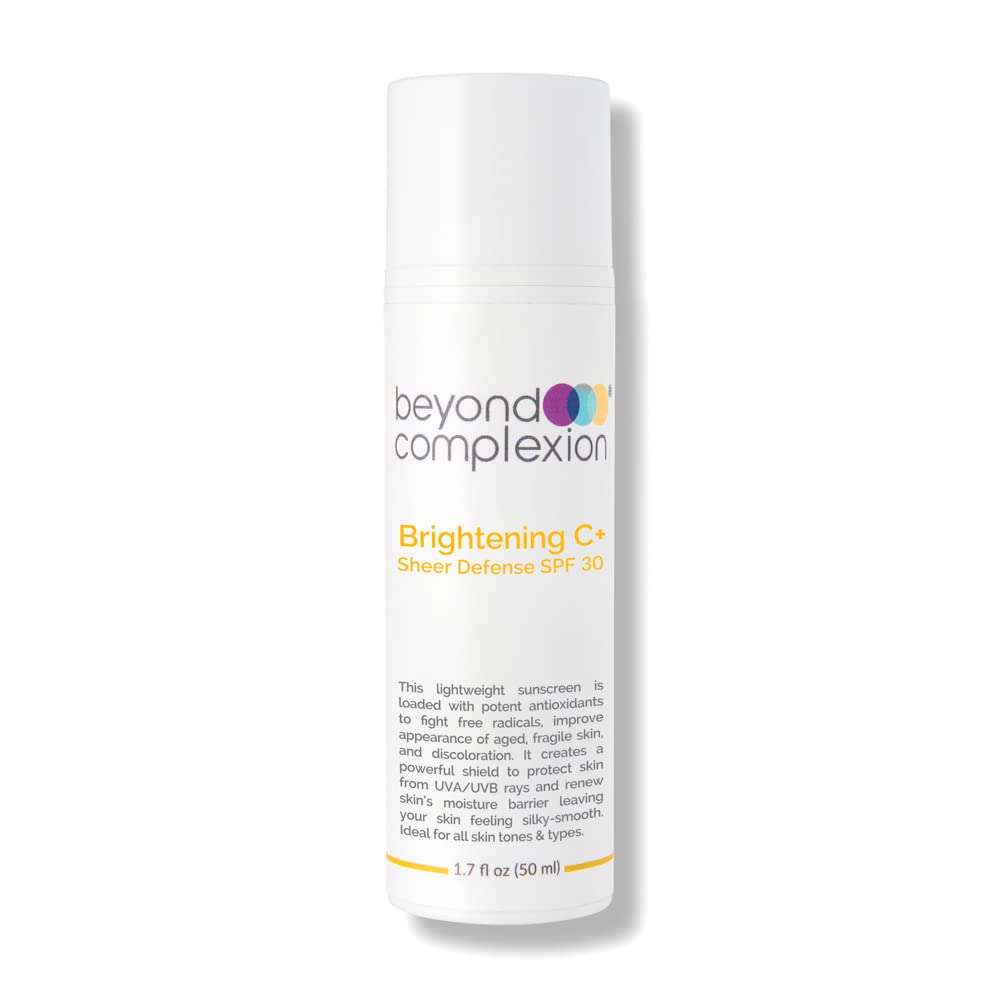 Beyond Complexion Brightening C+ Sheer Defense SPF 30 - Oil-Free, Fast-Absorbing SPF Makeup that Reduces Redness and Evens Skin Tone 1