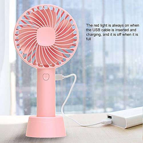 X4Cart Mini Portable USB Built-in Rechargeable Battery Operated Summer Cooling Table Fan with Standing Holder Handy Base For Home Office Outdoor Travel (Assorted Color, Pack of 1) 6