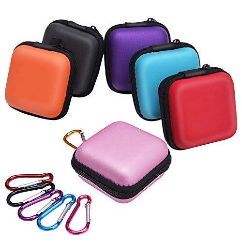 SUNMNS 6 Pieces Headphone Case Earphone Storage Bags Compatible with Earbuds, Sport Headphone 2