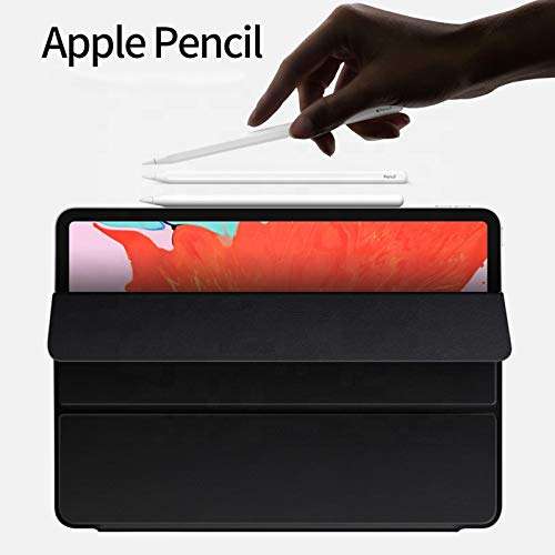 Original Case for iPad Pro 12.9 inch 2018 3rd Generation A1876/A1895/A2014/A1983 Ultra Slim Fit Hard Cover Pencill Compatible.Auto Wake/Sleep - Black 1