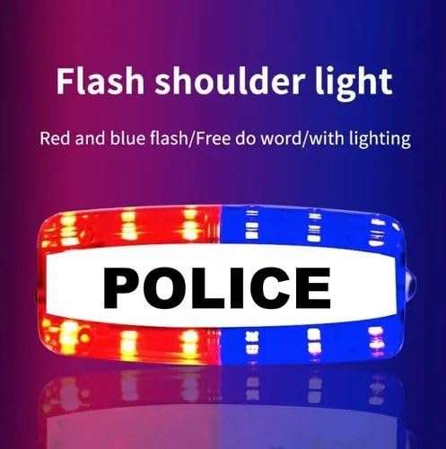 Shoulder Light Police LED Flashing Warning Shoulder Light Safety Clip lamp with Flashlight Lighting Function for Outdoor Rescue,Traffic Guidance,Security patrols,Cycling,Night Run 1ps 3