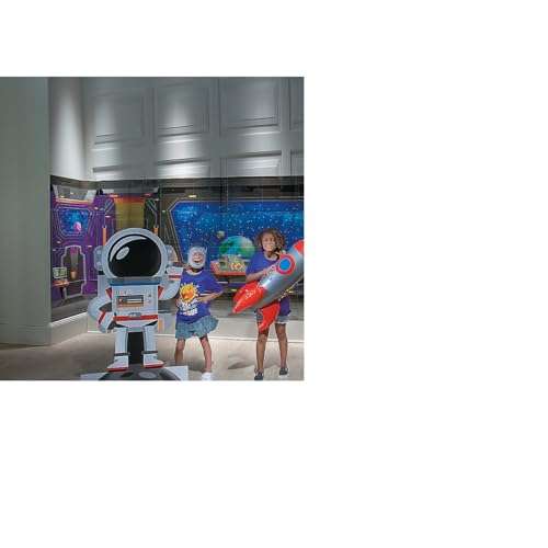 Fun Express God's Galaxy Vbs Large Spaceship Backdrop - Party Decor - Wall Decor - Preprinted Backdrops - VBS Vacation Bible School Supplies/Decor - 7 Pieces 3