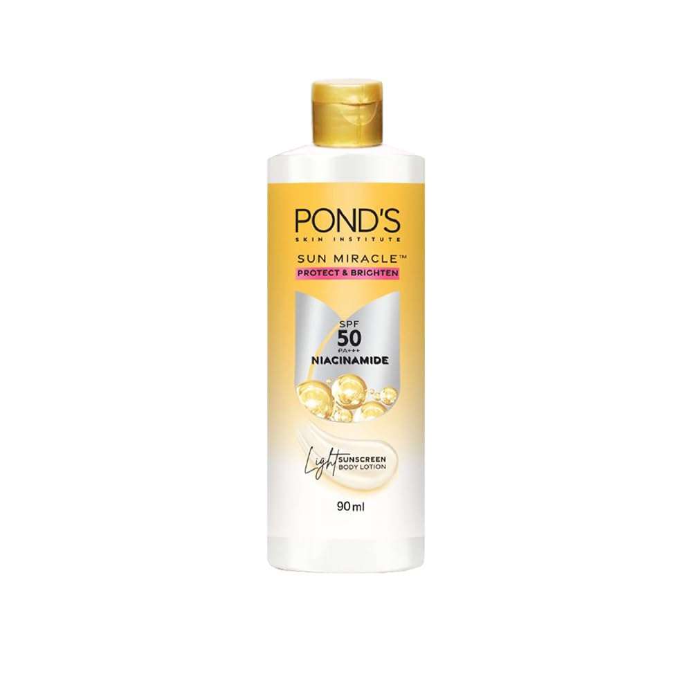POND'S SUN MIRACLE SPF 30 PA+++ LIGHTWEIGHT SUNSCREEN BODY LOTION, PROTECTS FROM UVA/UVB RAYS, 1% ACTIVE NIACINAMIDE, NO WHITE CAST-180ML