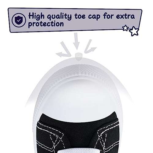 K KomForme Toddler Sneakers Girls Canvas High Top Walking Shoes with Hook and Loops 5