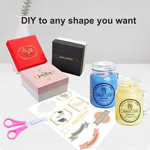 MR-Label Crystal Glossy Clear Multipurpose Labels - Waterproof & Tear-Resistant - Printable Sticker Paper for Holiday Crafts - for Laser Printer Only - 8.5" x 11" Full Sheet Labels - 10 Labels 2