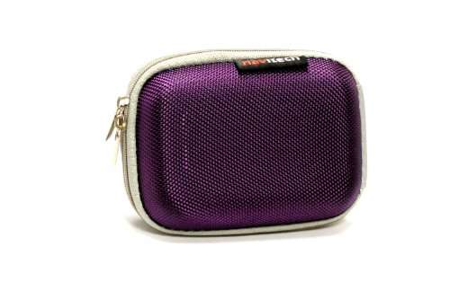 Navitech Purple Water Resistant Hard Digital Camera Case Cover Compatible With Panasonic Lumix DMC-XS3 / DMC-XS1 / DMC-LF1 / DMC-F5 2