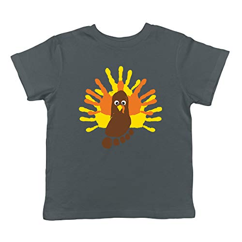 SpiritForged Apparel Turkey Hand Painting Infant T-Shirt, Charcoal 18 Months