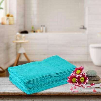 ELSTONE HOME Cotton 350 GSM Bath Towel, Color: Blue (Pack of 1) 3