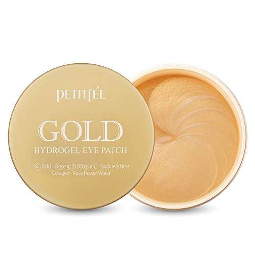 PETITfÉE 24k GOLD HYDROGEL KOREAN EYE PATCHES for Puffy Eyes, Under-eye Wrinkles & Dry Under-eye Skin. PACK OF 60 (30 Pairs) 1