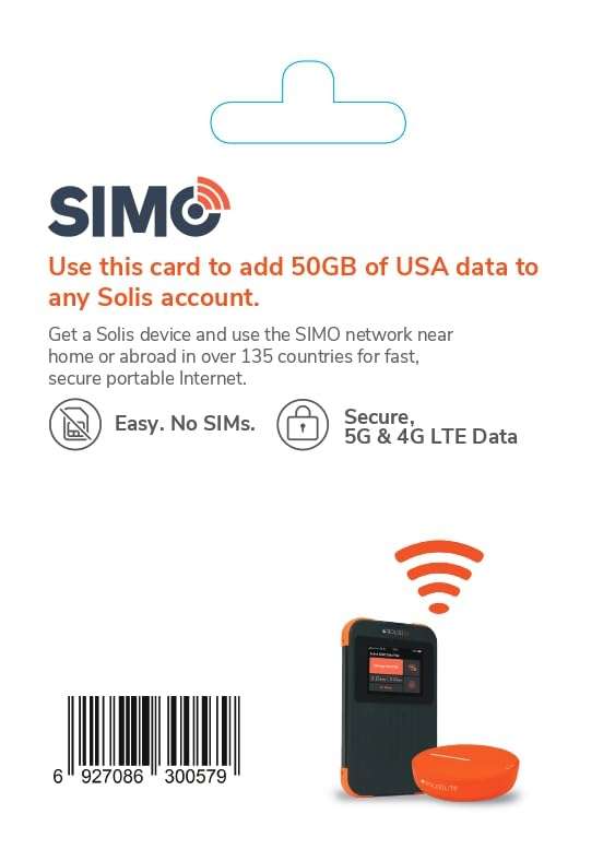 Solis US Pay-Per-GB Card 50GB 3