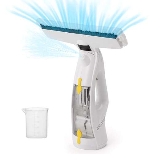 GIATAISH 3-in-1 Cordless Electric Window Vacuum Cleaner with Spray/Wipe/Squeegee, Perfect for Windows, Bathroom, Mirrors, and Cars - Double Water Tanks 1