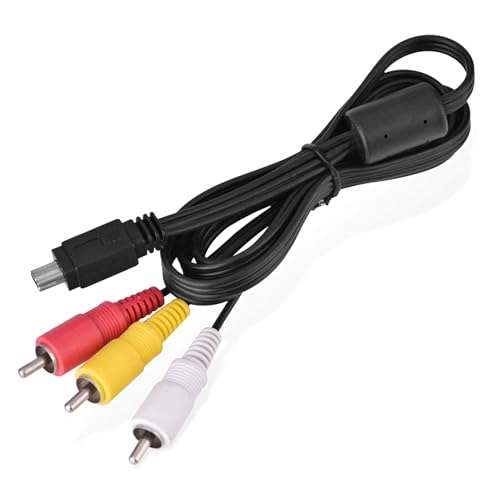 Demeras Mini USB to 3 RCA AV Cable for Camera to TV Wire - Compatible With IXUS 990 IS 980 IS 970 1