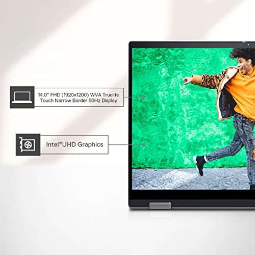 Dell Inspiron 7420 2in1 Laptop, Intel i5-1235U, 8GB DDR4 & 512GB SSD, Win 11 + MSO'21, 14.0" (35.56Cms) FHD+ WVA Truelife Touch 250 nits, Active Pen, Platinum Silver (D560778WIN9S, 1.57Kgs) 3