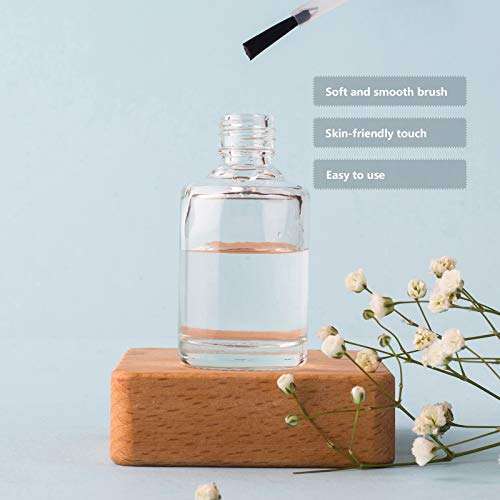 GTHER 20PCS Empty Nail Polish Bottles, Clear Glass Refillable Bottles Container with Brush Cap & Funnel & Mixing Balls for Nail Art (15ML) 4