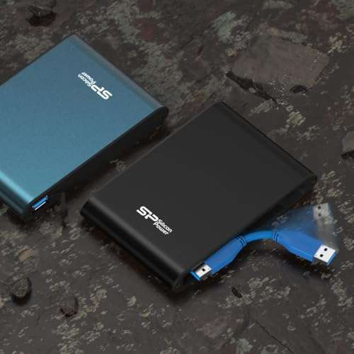 Silicon Power 1TB Rugged Portable External Hard Drive Armor A80, Waterproof USB 3.0 for PC, Mac, Xbox and PS4, Blue 2