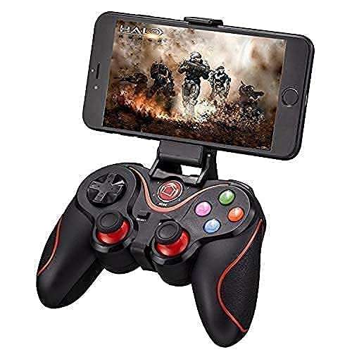 GET IN THE GAME V8 WIRELESS BLUETOOTH 4.0 GAMING CONTROLLER JOYSTICK FOR PC - 7,8,10 N 11 /TV BOX/SWITCH/LAPTOP/SMART PHONE ETC BLACK-RED [video game] 3