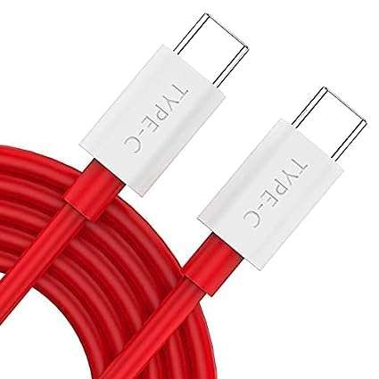 NIXST Original 65 Watt Fast charging cable Type C to C Compatible for Oneplus 9 Rt | 9 Pro (Only Cable) (Red) (3 Months Warranty) 3