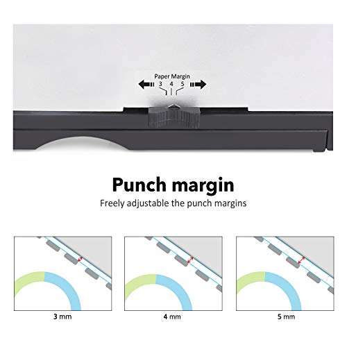 MAKEASY Binding Machine for Letter Size A4 A5, Book Binder Paper Punch Binder with 100 PCS 3/8'' PVC Comb Bindings 3