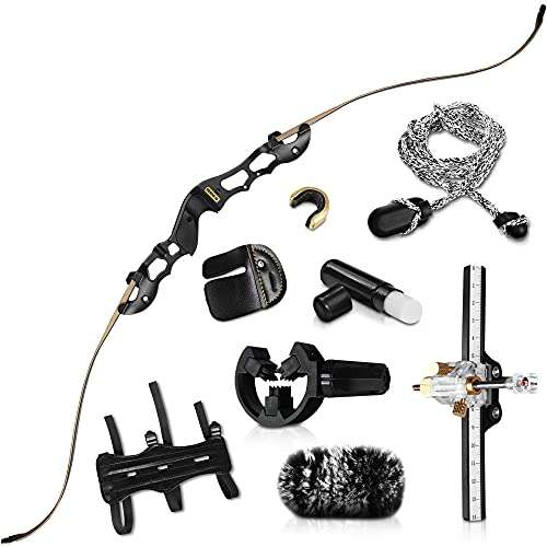 CREATIVE XP GlassHarrier Takedown Recurve Bow Set for Adults - 58” Hunting Archery Bows with Aerospace Aluminum Limbs and Riser - Right Handed Longbow - Size 50 Lbs - Top Recurve Bows for Adults 1