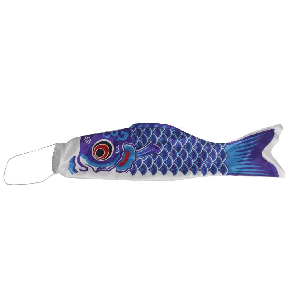 KampTrade 40cm Japanese Carp Windsock Streamer Fish Flag Kite Nobori Koinobori Blue