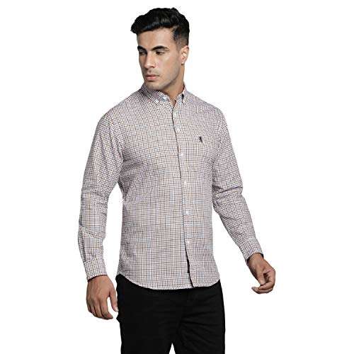 Red Tape Men's Checkered Regular Fit Shirt (RFS0195_Off-White M) 3