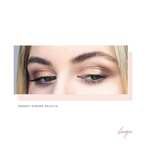 LAQA & Co. Desert Mirage Eyeshadow Palette, Highly-Pigmented Palette Includes 9 Pressed Shadows in Matte, Glitter and Satin Finishes for Endless Eye Makeup Creations 6