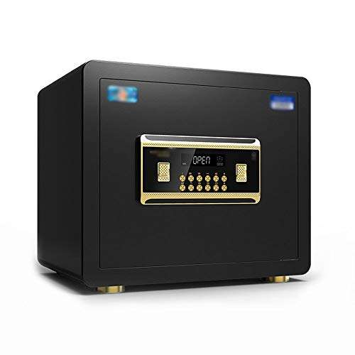 Ma DONG Safety cabinet, 35cm high and small household hidden upgrade anti-theft electronic password safe deposit box, suitable for: office/home/finance, 3 colors to choose from @ (Color : Black) 1