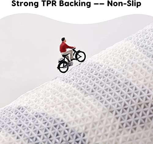 TRUEDAYS Bathroom Rugs Sets 2 Piece Water Absorbent Non Slip Yellow Boho Bath Mat Soft Cute Half Circle Bathroom Mat Washable Fluffy Bohemian Sun Bath Rug Set 5