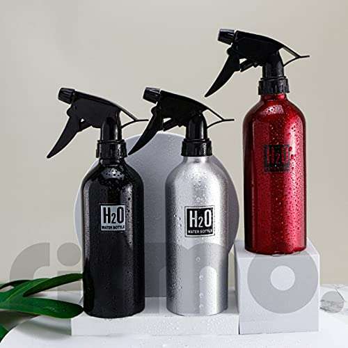 Ritmo Aluminum spray bottle from Cestval, fine spray mist, can be operated by hand, for hairdressing salons and gardens, for moistening hair and plants or for caring for pets, Multi Color