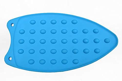 Bringsine Silicone Iron Rest Pad for Ironing Board Hot Resistant Mat(Blue)
